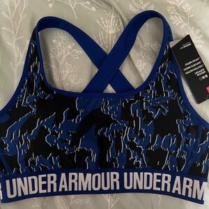 Under Armour Sports Bra Medium Blue & Black
